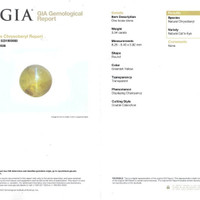 3.94 Ct. Greenish Yellow Chrysoberyl from Brazil Scan Report