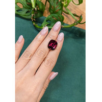 13.68 Ct. Purplish Red Rhodolite Garnet from Tanzania Life Style