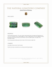 1.50 Ct. Bluish Green Tourmaline from Brazil Appraisal