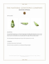 3.17 Ct. Green Tourmaline from Brazil Appraisal