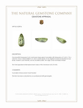 4.65 Ct. Green Tourmaline from Brazil Appraisal