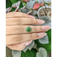 3.20 Ct. Green Cabochon Jade from Burma (Myanmar) Life Style