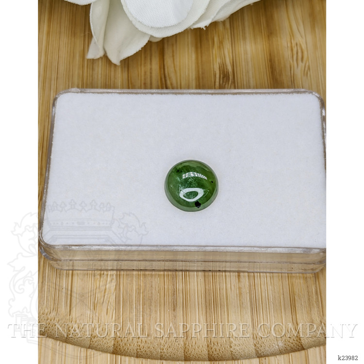3.20 Ct. Green Cabochon Jade from Burma (Myanmar)