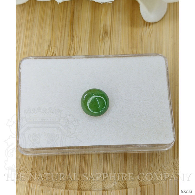 3.50 Ct. Green Cabochon Jade from Burma (Myanmar)
