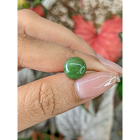3.50 Ct. Green Cabochon Jade from Burma (Myanmar) Life Style