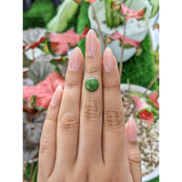 3.50 Ct. Green Cabochon Jade from Burma (Myanmar) Life Style