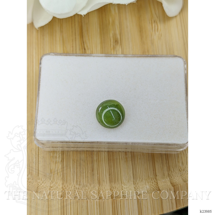 3.25 Ct. Green Cabochon Jade from Burma (Myanmar)
