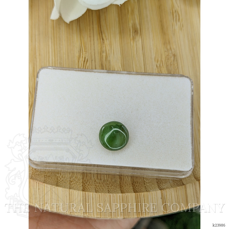 3.10 Ct. Green Cabochon Jade from Burma (Myanmar)