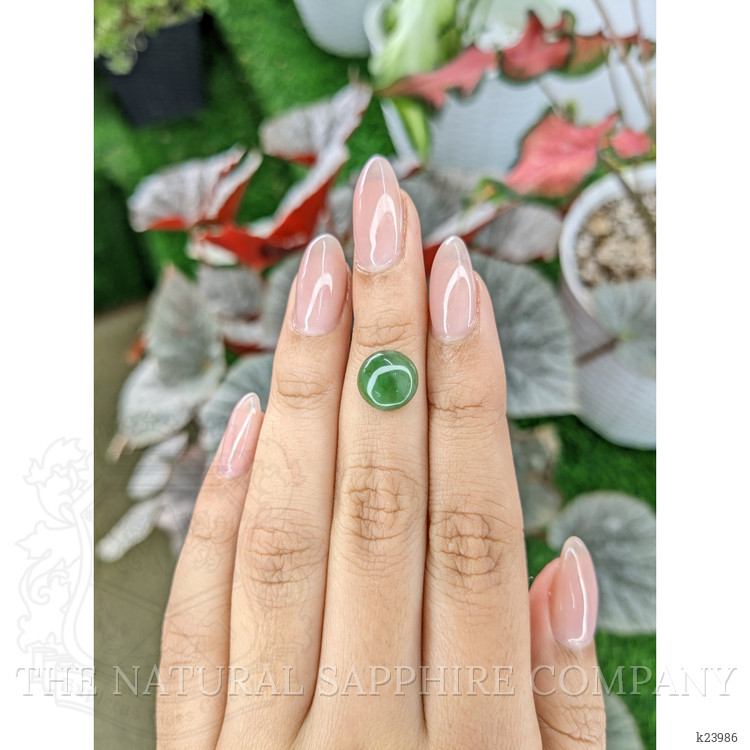 3.10 Ct. Green Cabochon Jade from Burma (Myanmar)