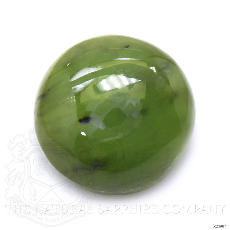3.13 Ct. Yellowish Green Cabochon Jade from Burma (Myanmar)