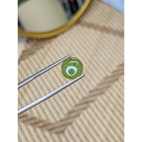 3.13 Ct. Yellowish Green Cabochon Jade from Burma (Myanmar) Life Style