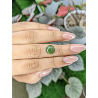 3.13 Ct. Yellowish Green Cabochon Jade from Burma (Myanmar) Life Style