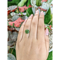 3.51 Ct. Green Cabochon Jade from Burma (Myanmar) Life Style