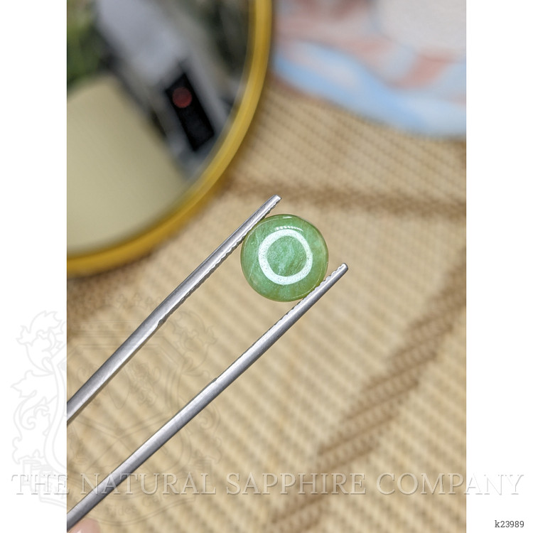 2.95 Ct. Green Cabochon Jade from Burma (Myanmar)
