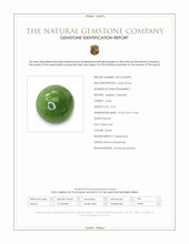 3.10 Ct. Green Cabochon Jade from Burma (Myanmar) Scan Report