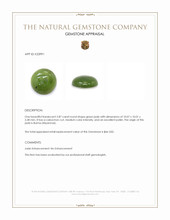 2.87 Ct. Green Cabochon Jade from Burma (Myanmar) Appraisal