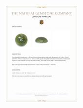 3.30 Ct. Green Cabochon Jade from Burma (Myanmar) Appraisal