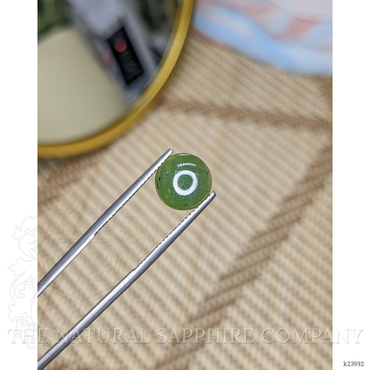 3.30 Ct. Green Cabochon Jade from Burma (Myanmar)