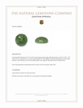3.23 Ct. Green Cabochon Jade from Burma (Myanmar) Appraisal