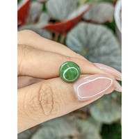 3.23 Ct. Green Cabochon Jade from Burma (Myanmar) Life Style