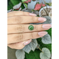 3.23 Ct. Green Cabochon Jade from Burma (Myanmar) Life Style