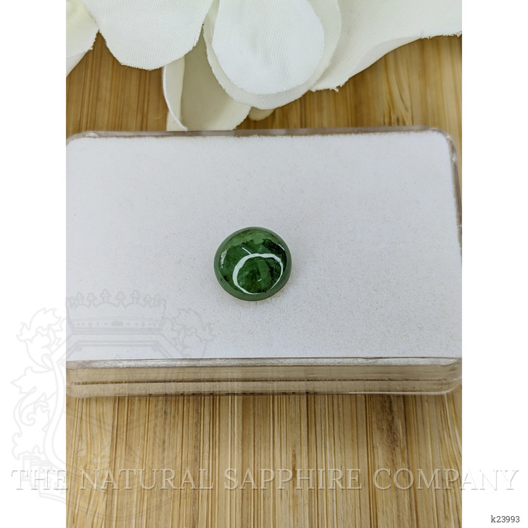 3.23 Ct. Green Cabochon Jade from Burma (Myanmar)