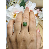 3.53 Ct. Green Cabochon Jade from Burma (Myanmar) Life Style