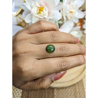 3.53 Ct. Green Cabochon Jade from Burma (Myanmar) Life Style