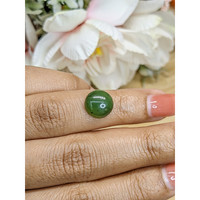 3.53 Ct. Green Cabochon Jade from Burma (Myanmar) Life Style