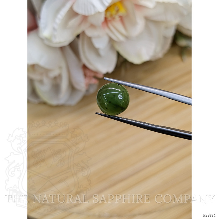 3.53 Ct. Green Cabochon Jade from Burma (Myanmar)