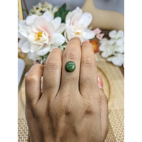 3.33 Ct. Green Cabochon Jade from Burma (Myanmar) Life Style
