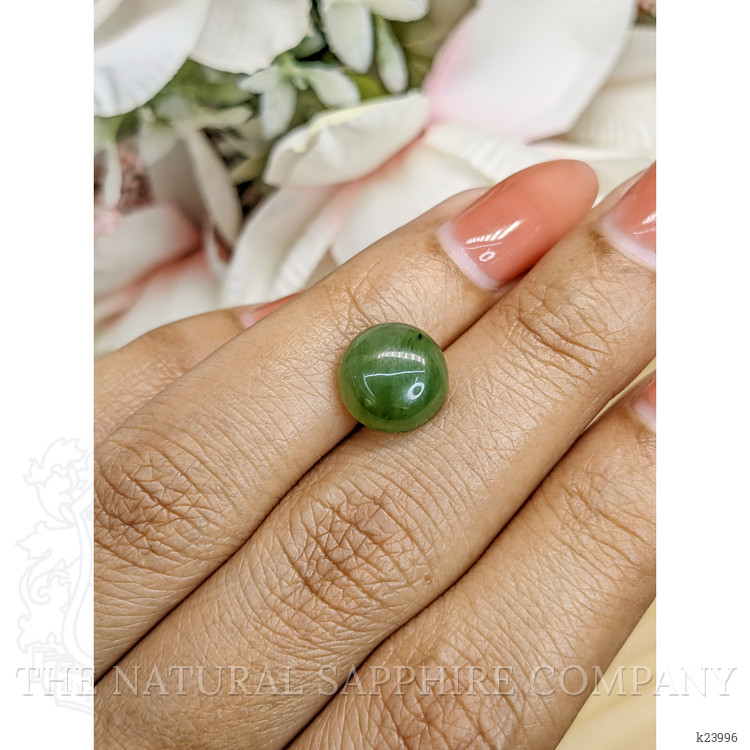 3.78 Ct. Green Cabochon Jade from Burma (Myanmar)