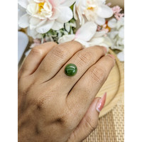 3.78 Ct. Green Cabochon Jade from Burma (Myanmar) Life Style