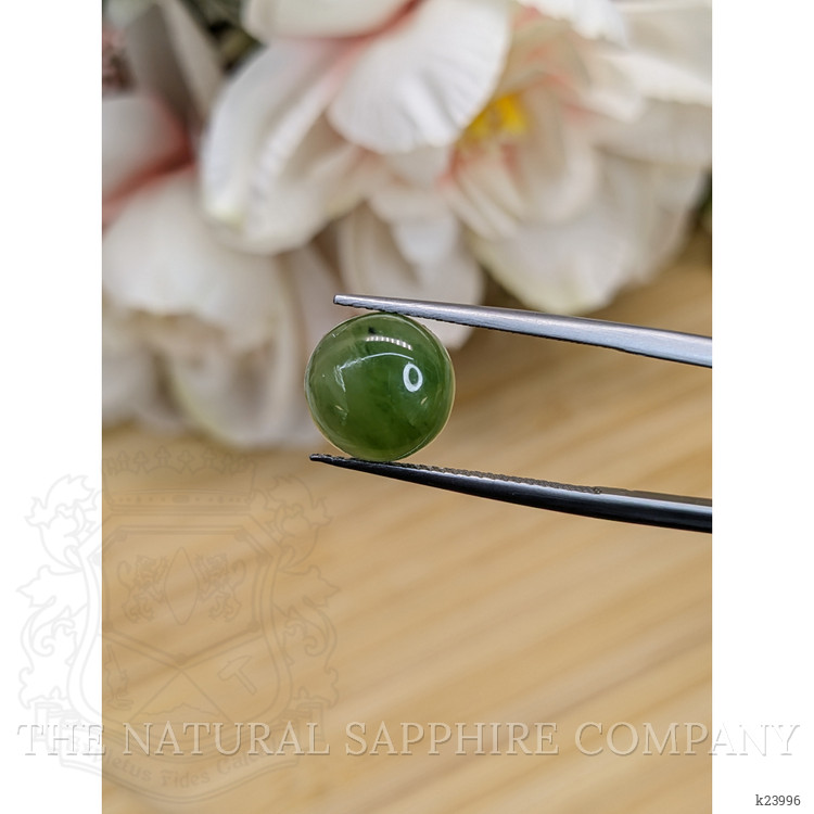 3.78 Ct. Green Cabochon Jade from Burma (Myanmar)