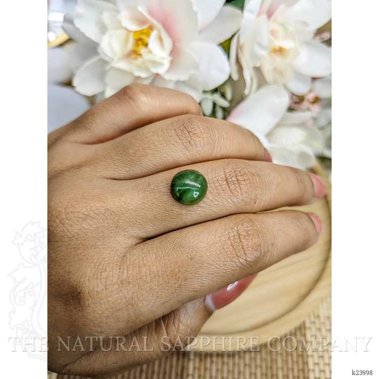 3.31 Ct. Green Cabochon Jade from Burma (Myanmar)