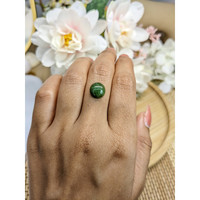 3.31 Ct. Green Cabochon Jade from Burma (Myanmar) Life Style
