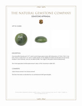 2.97 Ct. Green Cabochon Jade from Burma (Myanmar) Appraisal