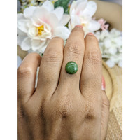 2.97 Ct. Green Cabochon Jade from Burma (Myanmar) Life Style