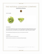0.99 Ct. Yellowish Green Peridot from Pakistan Appraisal