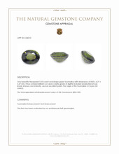 2.03 Ct. Green Tourmaline from Ceylon (Sri Lanka) Appraisal