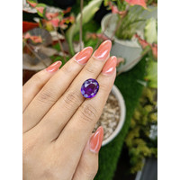 9.42 Ct. Purple Amethyst from Ceylon (Sri Lanka) Life Style