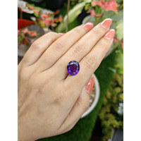 7.26 Ct. Purple Amethyst from Ceylon (Sri Lanka) Life Style