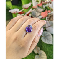 8.78 Ct. Purple Amethyst from Ceylon (Sri Lanka) Life Style