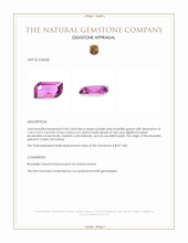 0.82 Ct. Purplish Pink Rhodolite Garnet from Ceylon (Sri Lanka) Appraisal