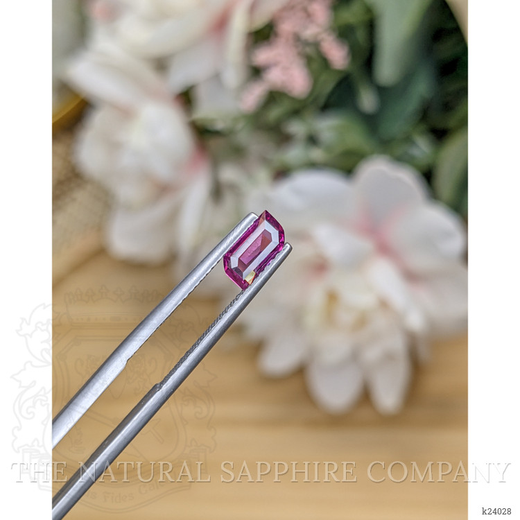0.82 Ct. Purplish Pink Rhodolite Garnet from Ceylon (Sri Lanka)