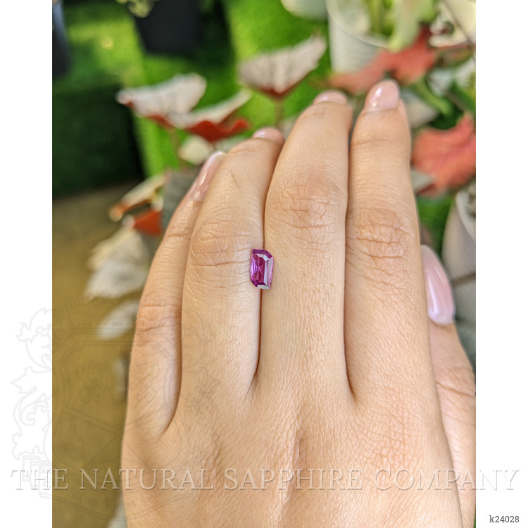 0.82 Ct. Purplish Pink Rhodolite Garnet from Ceylon (Sri Lanka)
