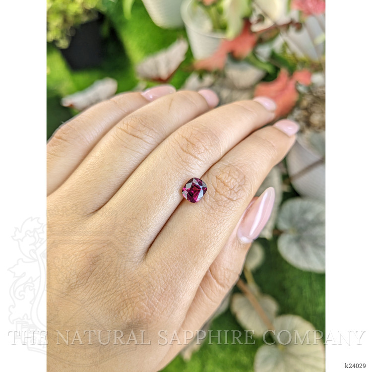 1.92 Ct. Purplish Red Rhodolite Garnet from Ceylon (Sri Lanka)
