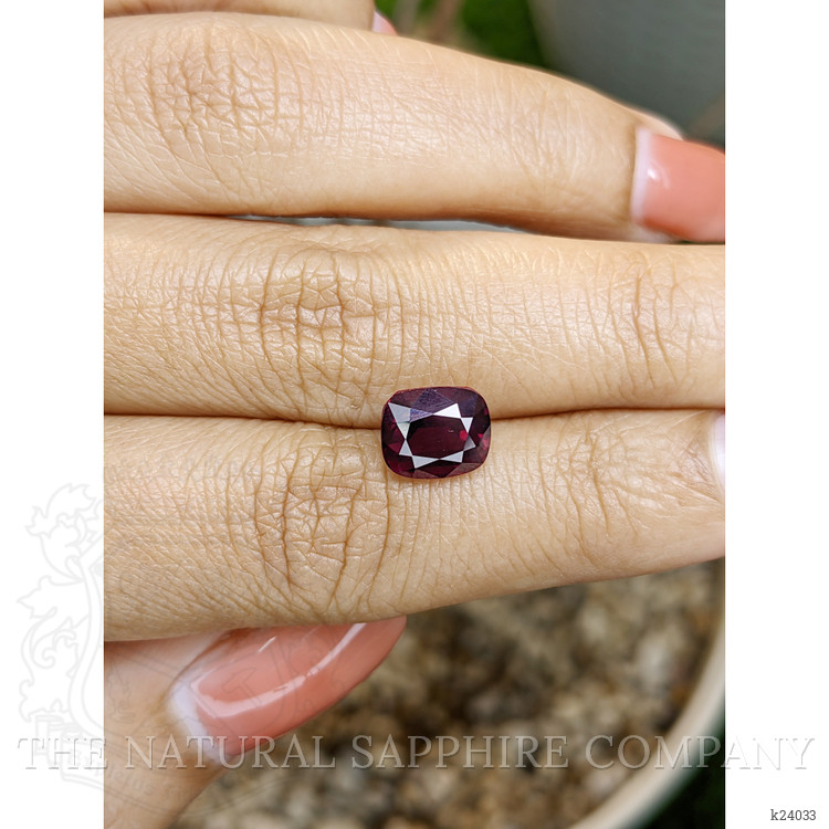 3.72 Ct. Purplish Red Garnet from Ceylon (Sri Lanka)