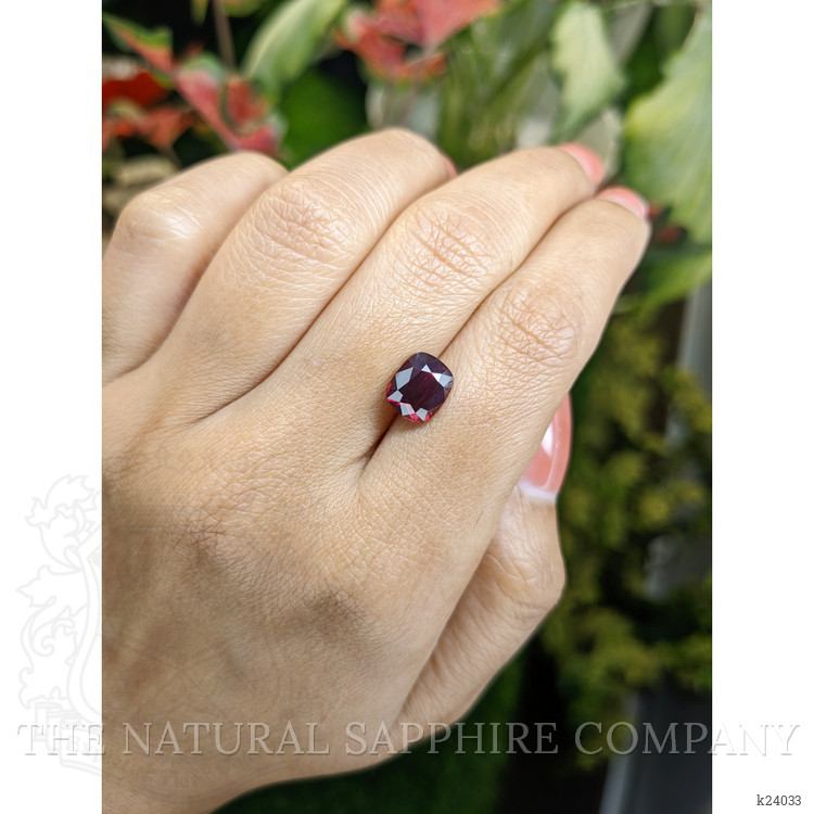 3.72 Ct. Purplish Red Garnet from Ceylon (Sri Lanka)
