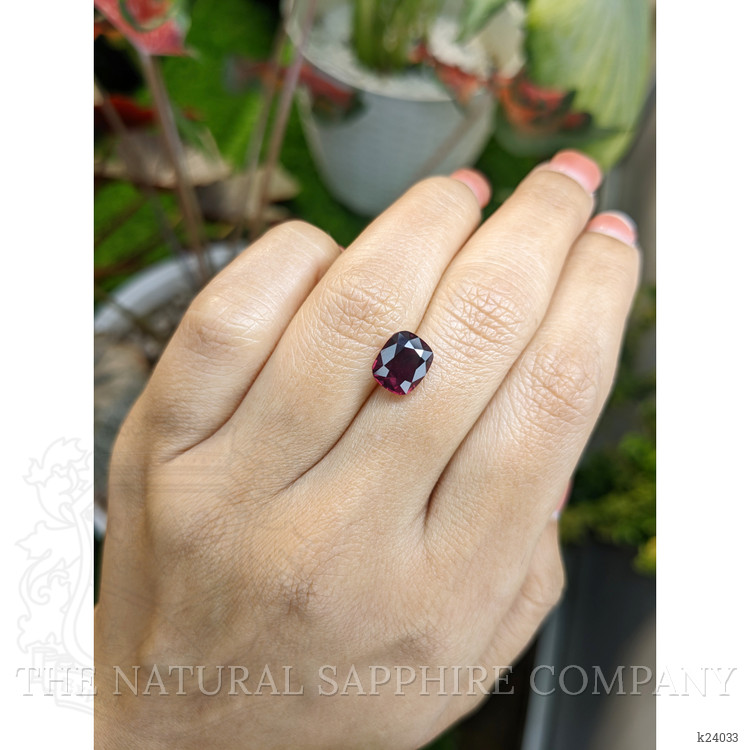 3.72 Ct. Purplish Red Garnet from Ceylon (Sri Lanka)